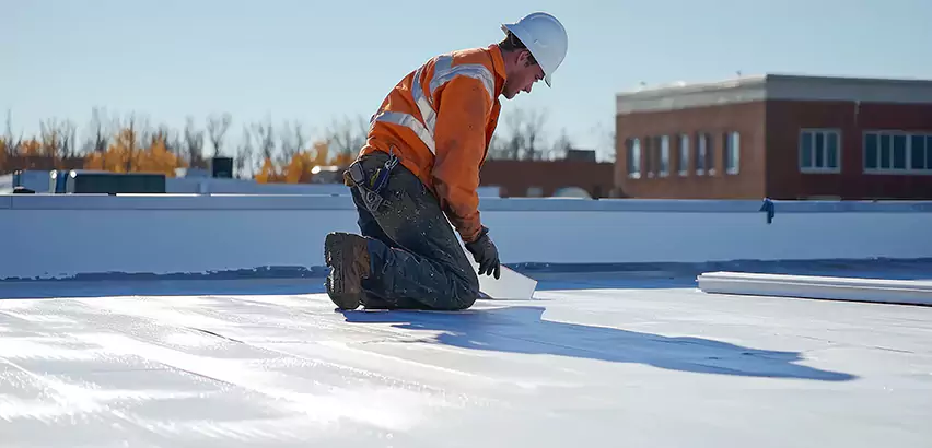 Flat Roof Drain Installation in Burlington
