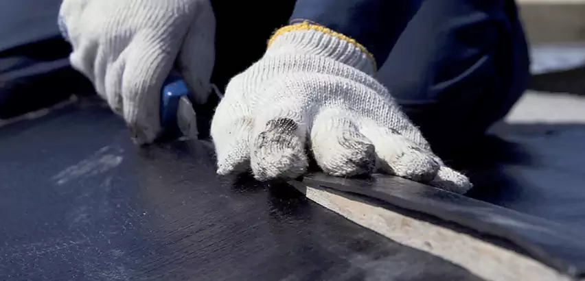 Rubber Roof Seam Repair in Burlington