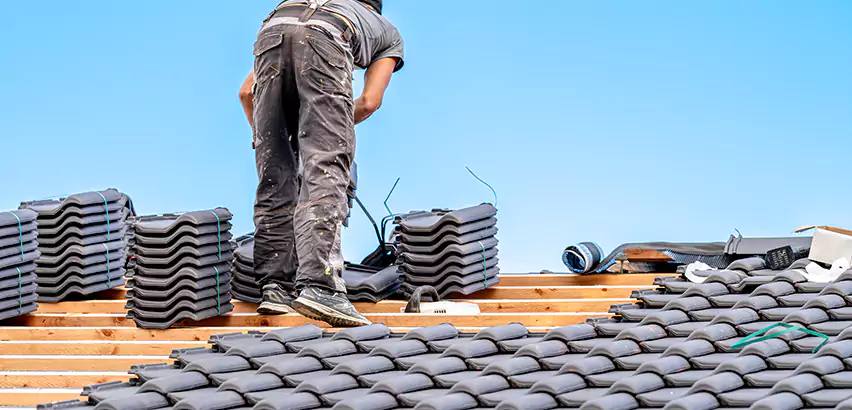 Replacing Tile Roof Underlayment in Burlington